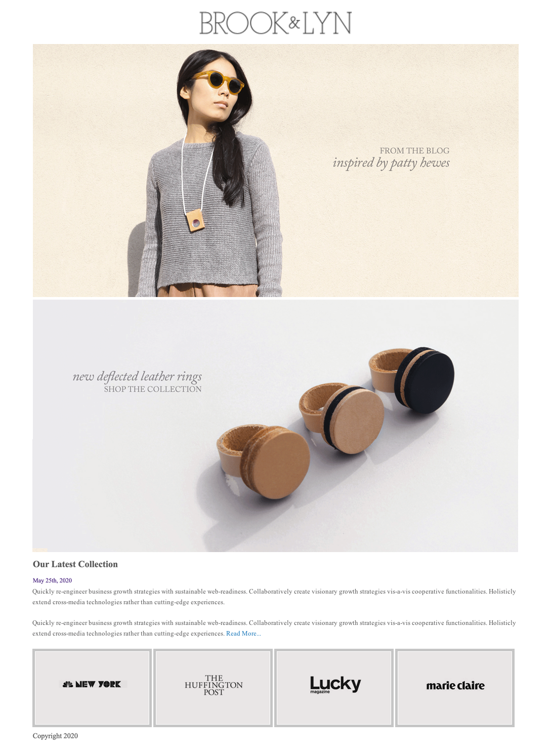 Brooklyn Website Mockup